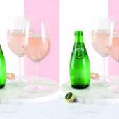 Photo-montages d'étiquettes Perrier