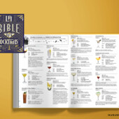 Livre Bible des cocktail + 600 p. / Editions Marabout-w